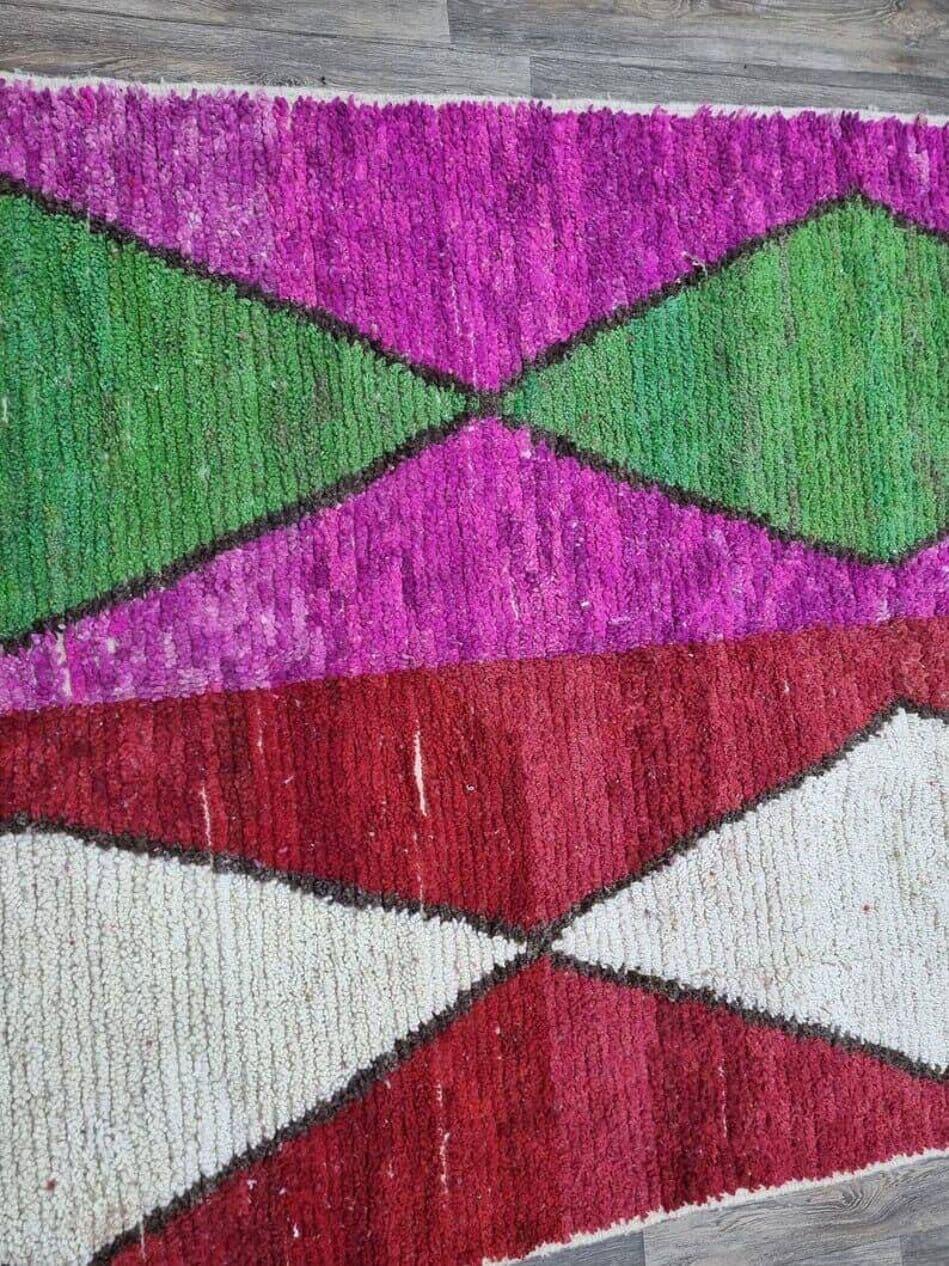 Handwoven rug 150x250 cm, wool, multicolour, Morocco - 208289