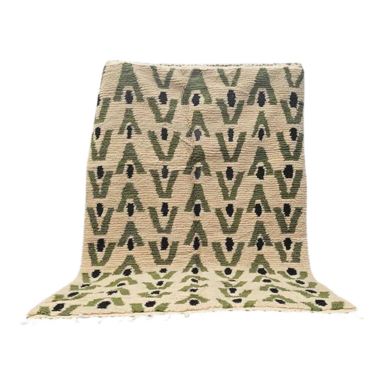 Ręcznie tkany dywan 200x300 cm, wełna, beżowy, Maroko