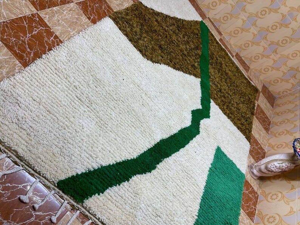 Ręcznie tkany dywan 150x250 cm, wełna, multikolor, Maroko - 208239