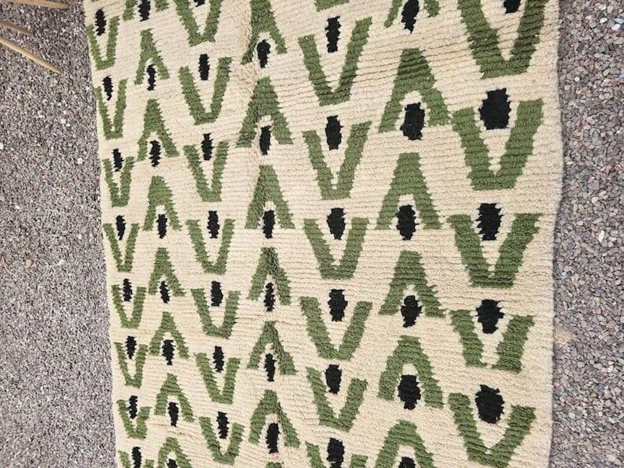 Ręcznie tkany dywan 150x250 cm, wełna, zielony, Maroko - 208165