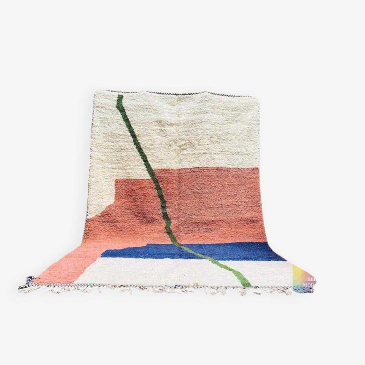 Ręcznie tkany dywan 200x300 cm, wełna, multikolor, Maroko - 208145