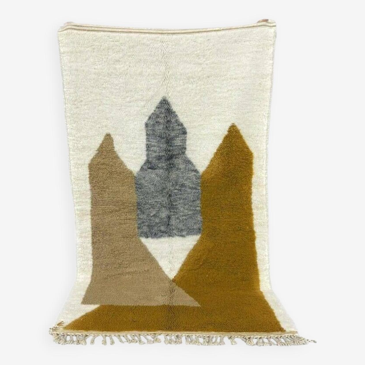 Ręcznie tkany dywan 200x300 cm, wełna, multikolor, Maroko - 208085