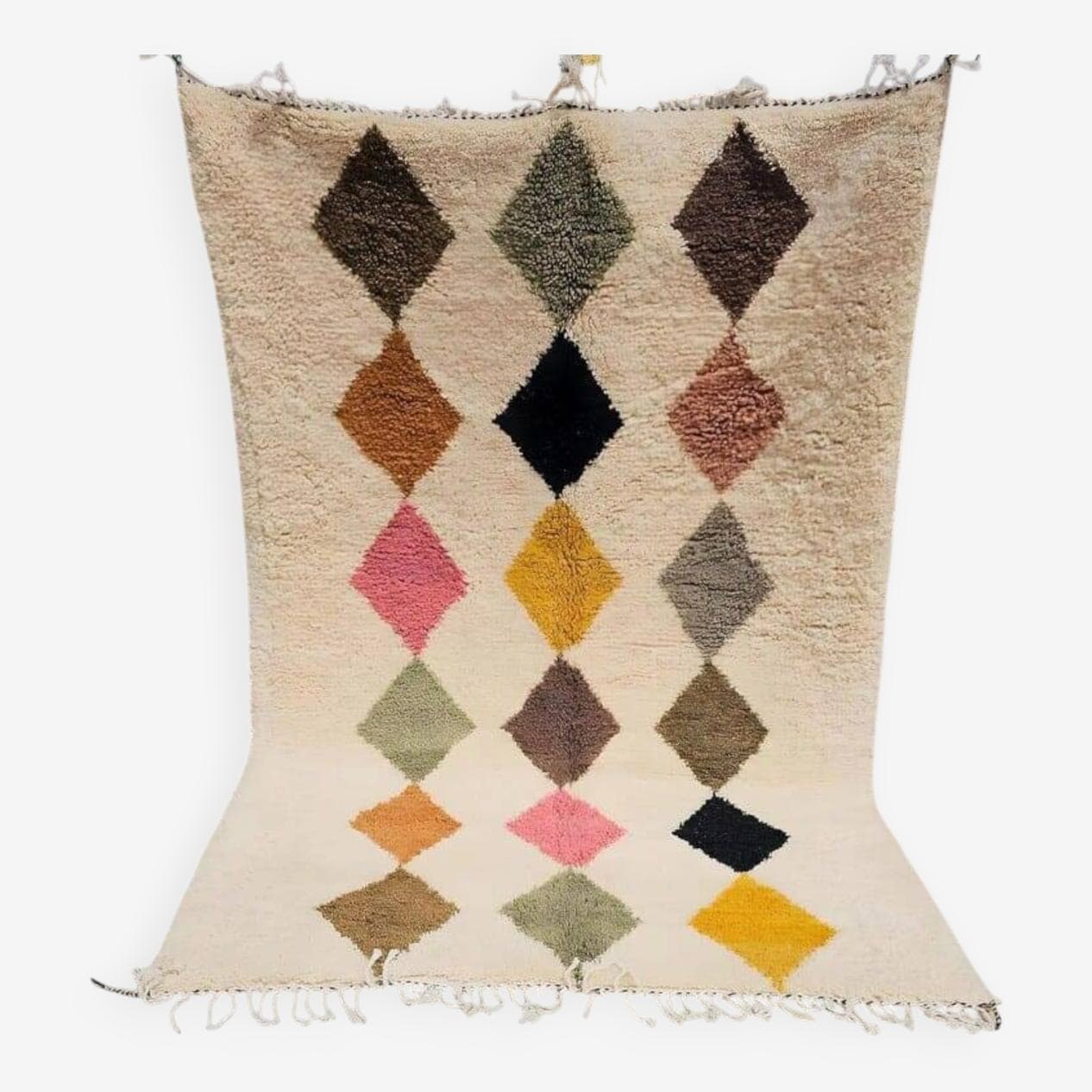 Handwoven rug 150x250 cm, wool, multicolor, Morocco - 208072