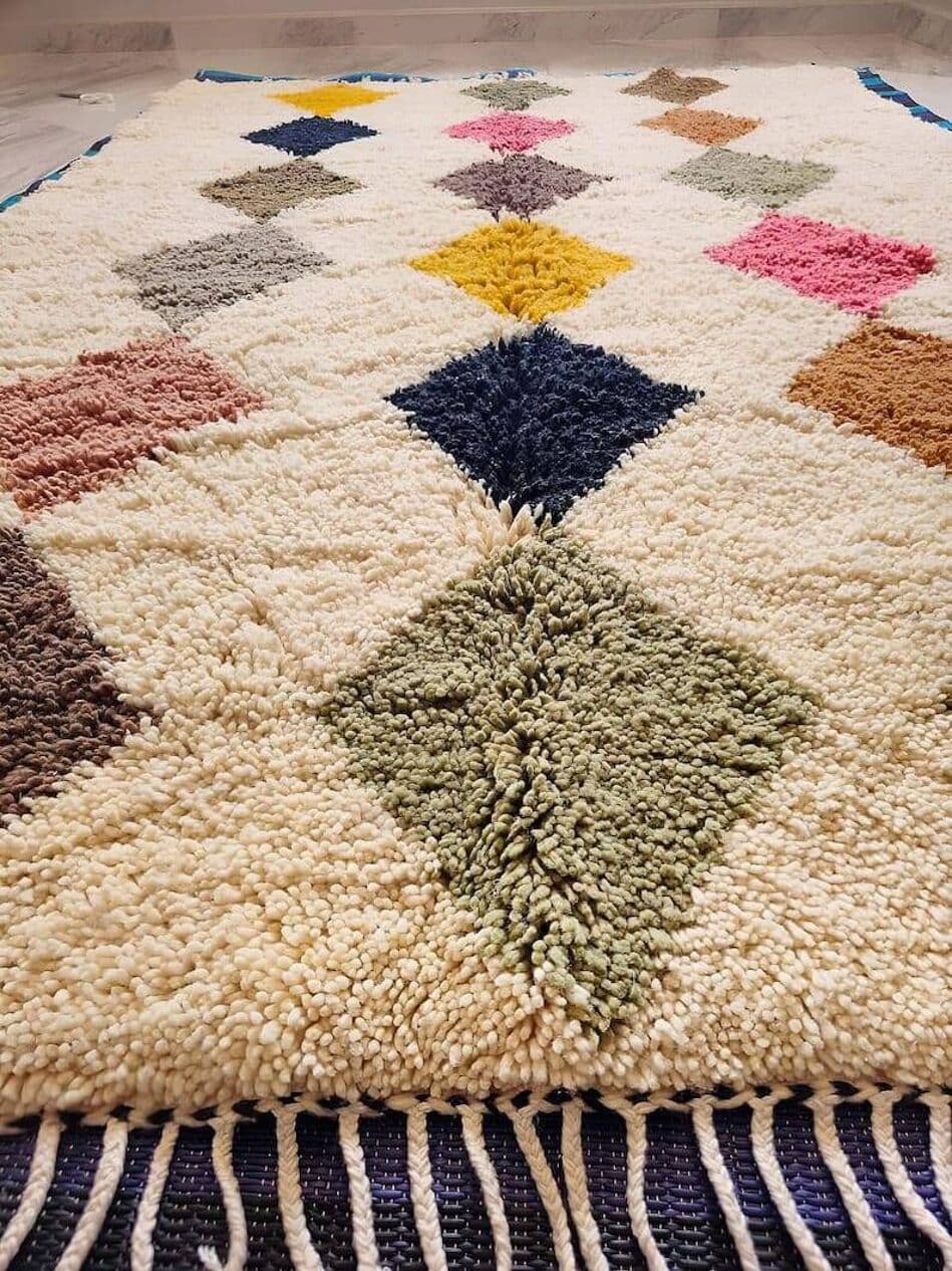 Handwoven rug 150x250 cm, wool, multicolor, Morocco - 208076