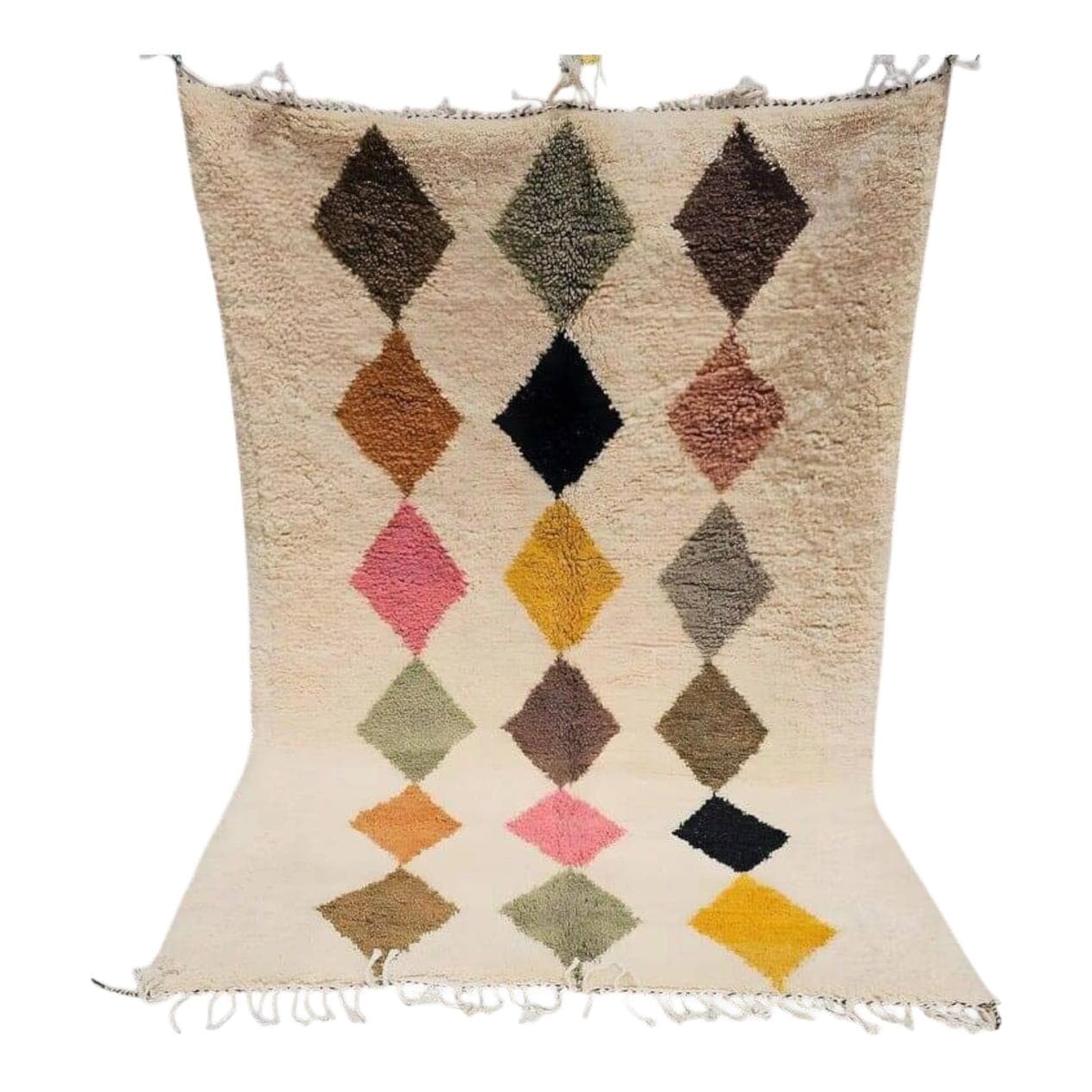 Handwoven rug 150x250 cm, wool, multicolor, Morocco