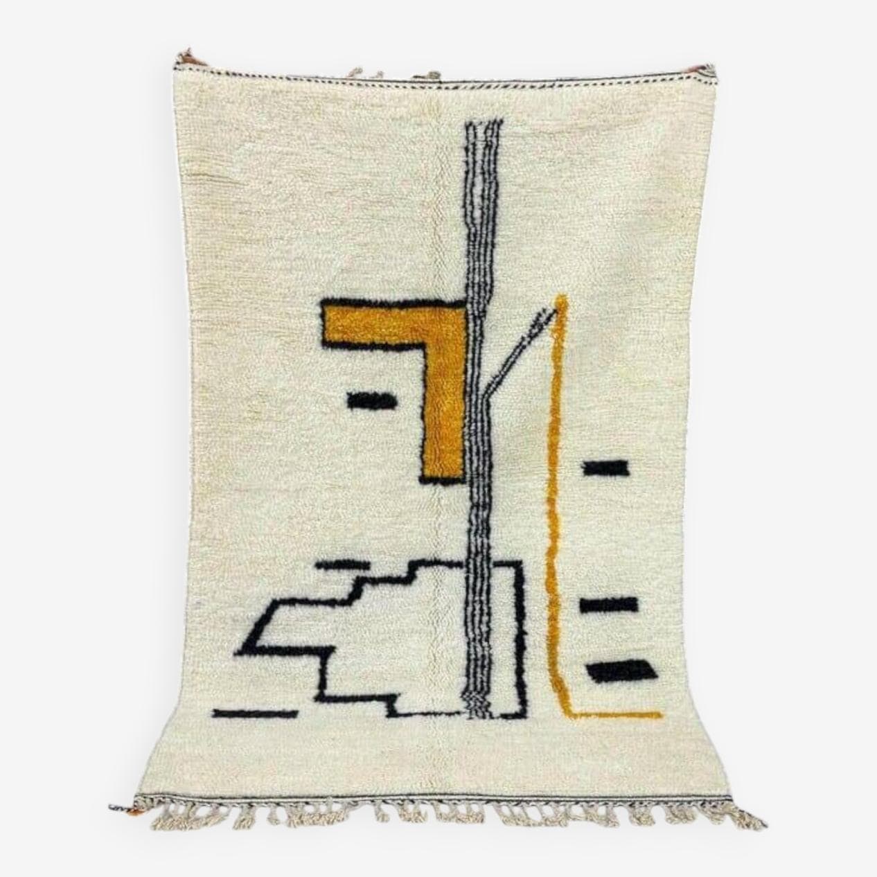 Handwoven rug 200x300 cm, wool, multicolour, Morocco - 208051