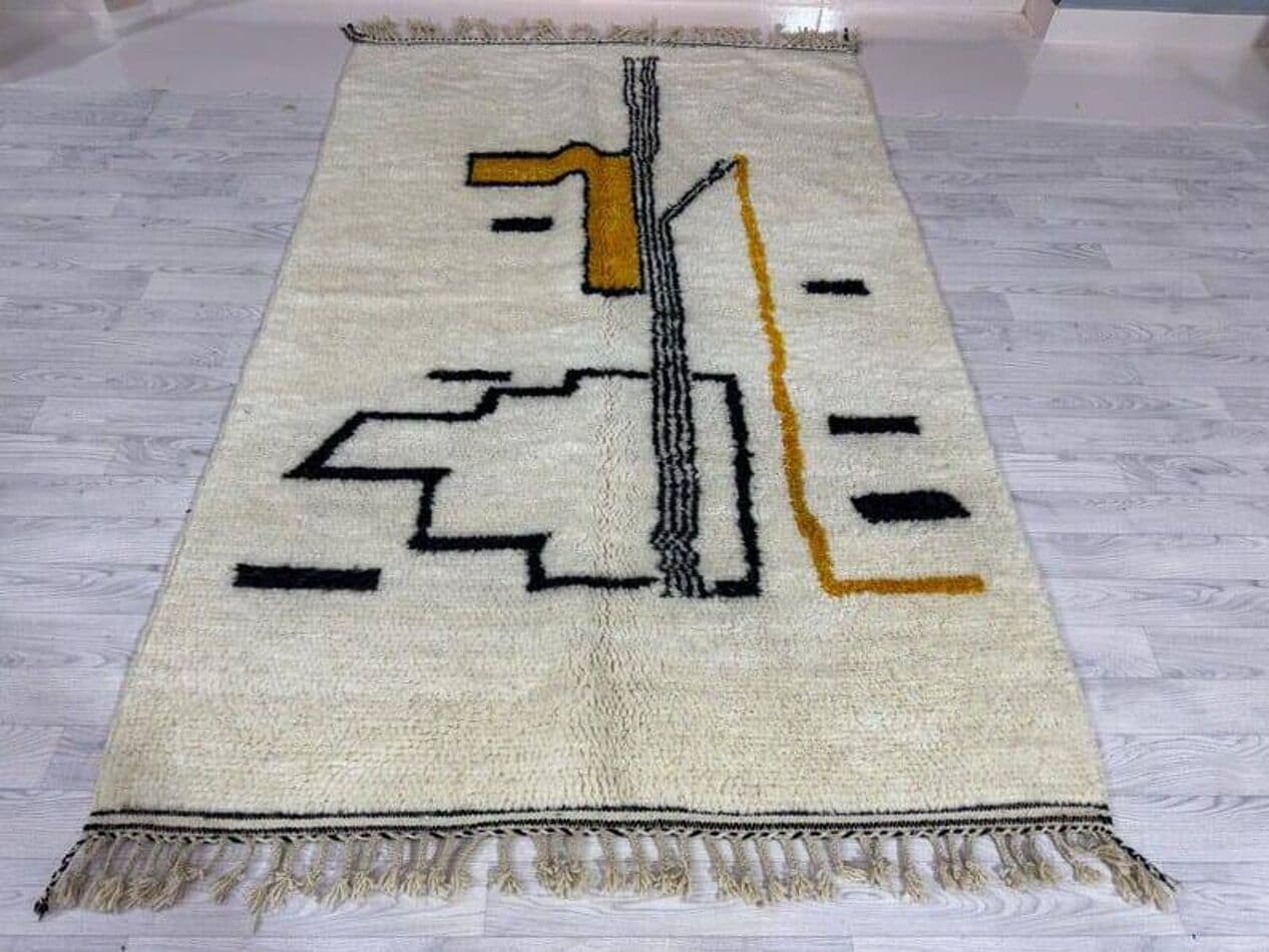 Handwoven rug 200x300 cm, wool, multicolour, Morocco - 208055