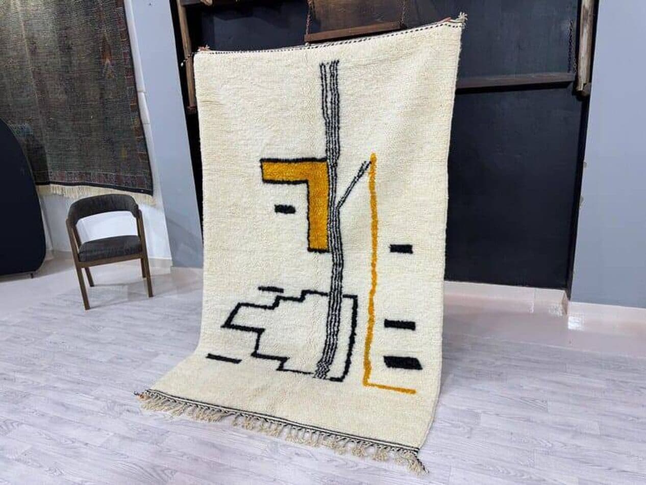 Handwoven rug 200x300 cm, wool, multicolour, Morocco - 208053