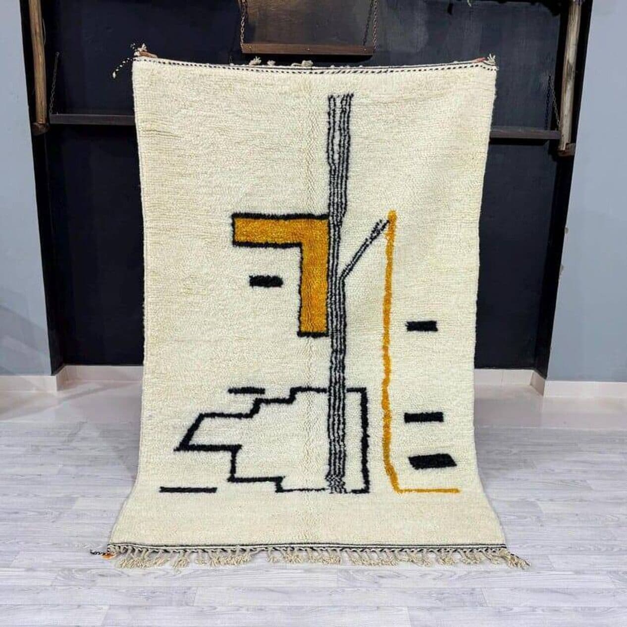 Handwoven rug 200x300 cm, wool, multicolour, Morocco - 208052