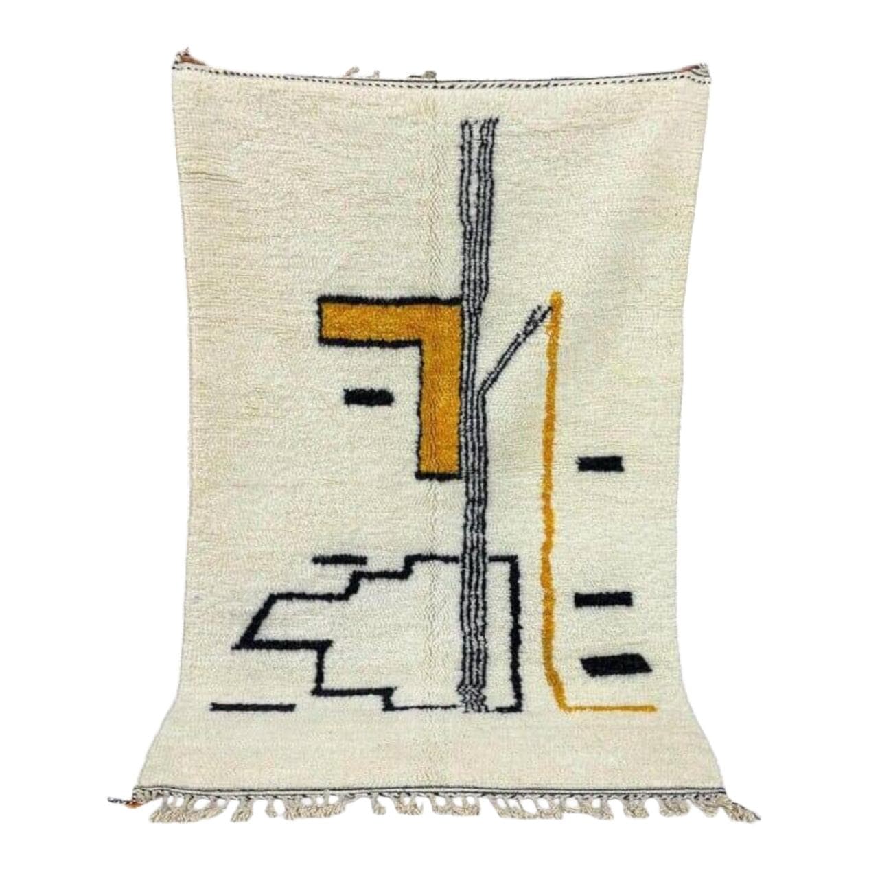 Handwoven rug 200x300 cm, wool, multicolour, Morocco