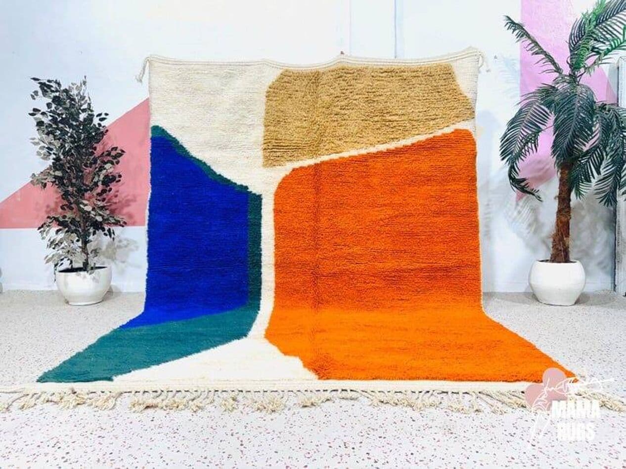 Ręcznie tkany dywan 150x250 cm, wełna, multikolor, Maroko - 208045