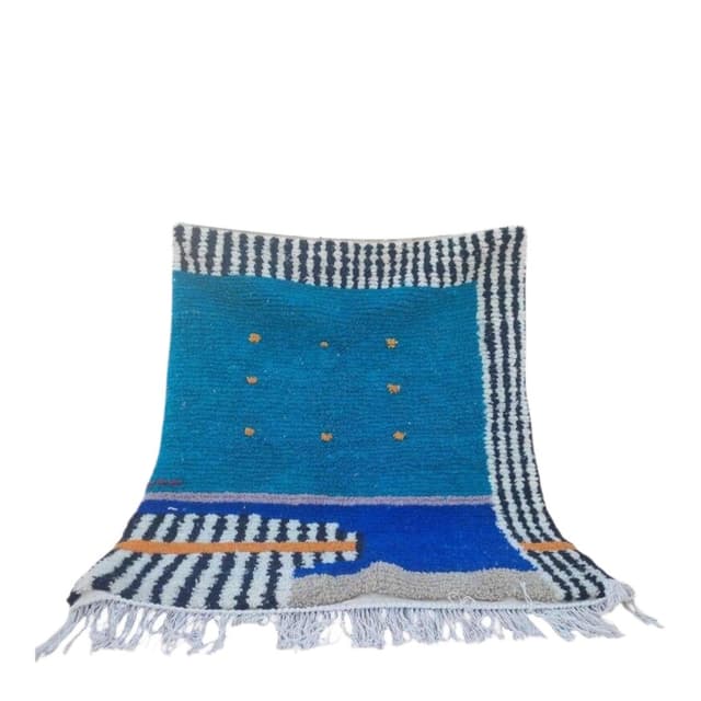 Handmade wool rug 150x250 cm, multicolor, Morocco - DIMENSION