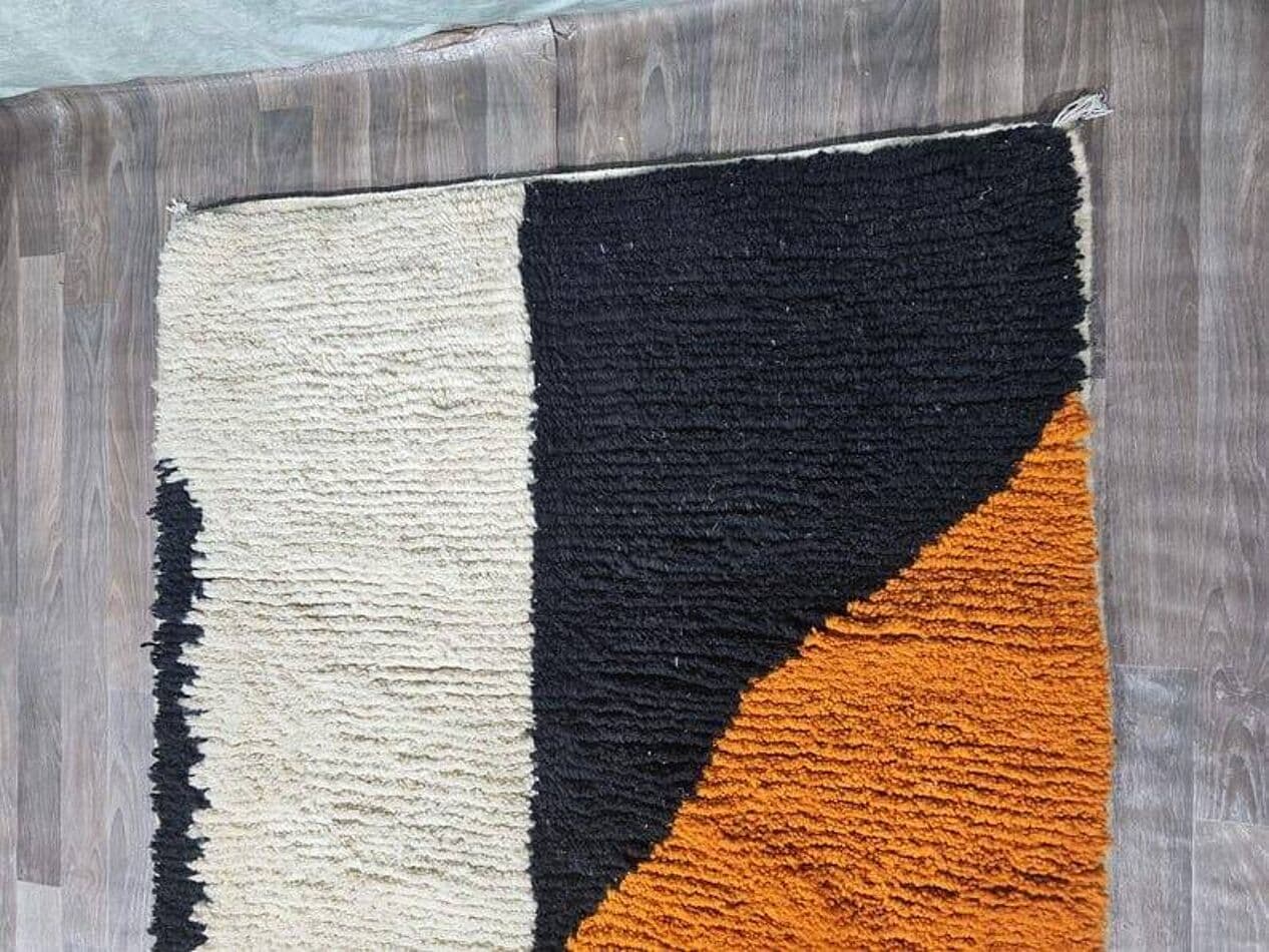 Handwoven rug 100x200 cm, wool, multicolour, Morocco - 208023