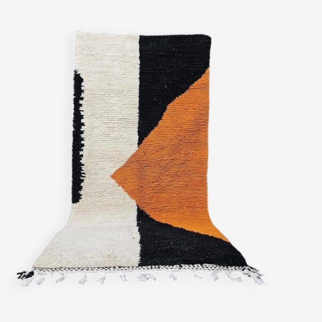 Handwoven rug 100x200 cm, wool, multicolour, Morocco - 208017