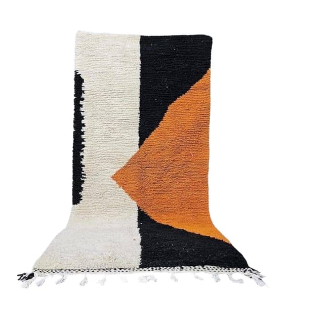 Handwoven rug 100x200 cm, wool, multicolour, Morocco - DIMENSION