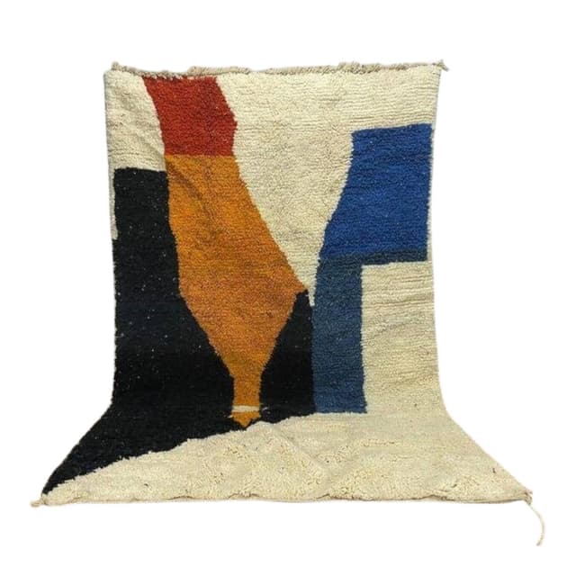 Handwoven rug 100x200 cm, wool, multicolour, Morocco - DIMENSION