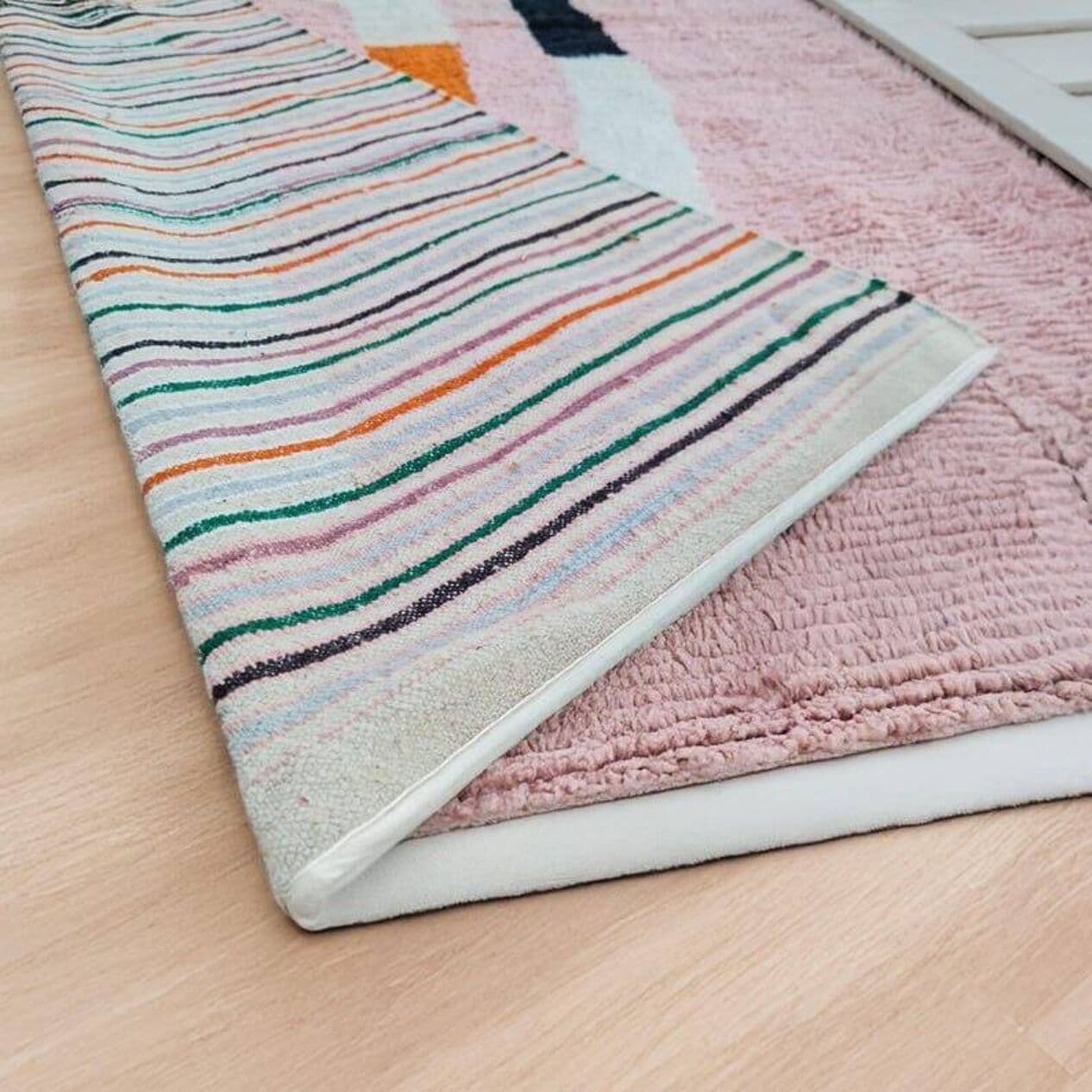 Handwoven rug 140x260 cm, wool, multicolour, Morocco - 207998