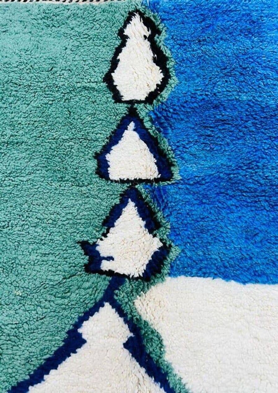 Handwoven rug 200x300 cm, wool, multicolor, Morocco - 207973