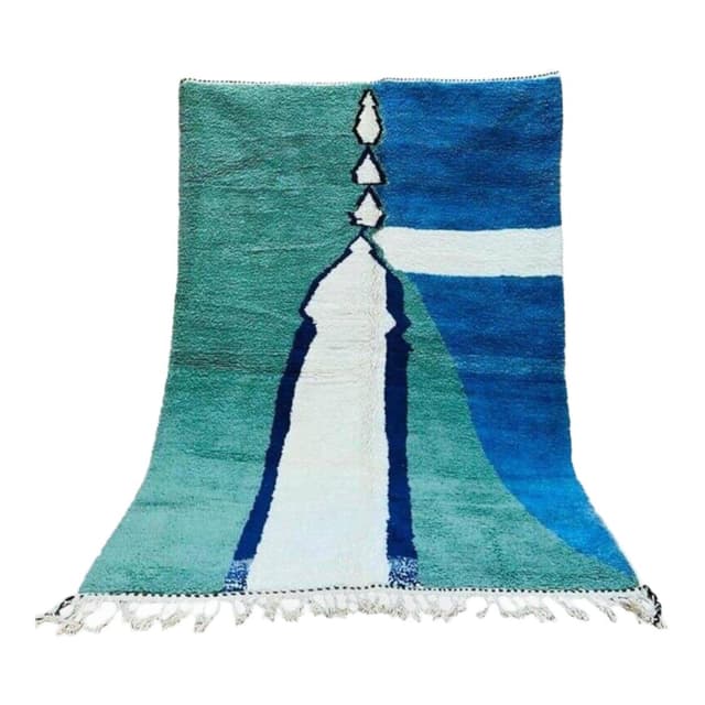 Handwoven rug 200x300 cm, wool, multicolor, Morocco - DIMENSION