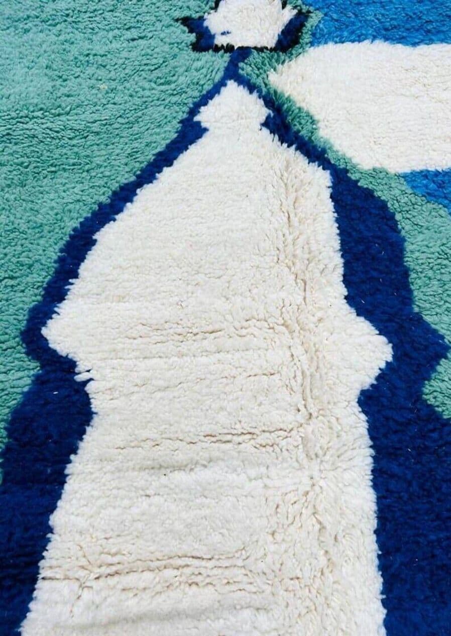 Handwoven rug 200x300 cm, wool, multicolor, Morocco - 207974