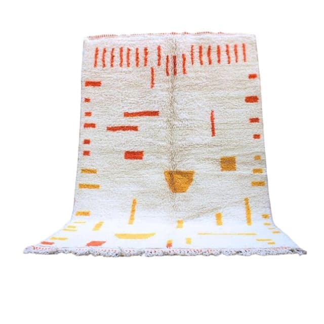 Handwoven rug 150x250 cm, wool, multicolour, Morocco - DIMENSION