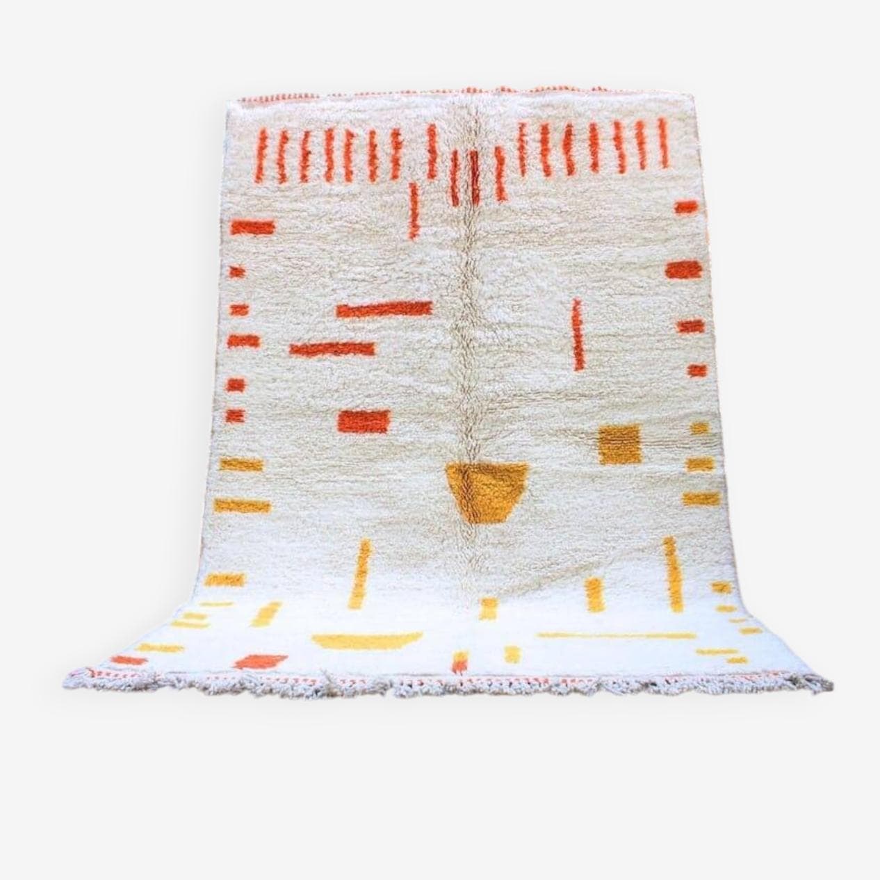 Handwoven rug 150x250 cm, wool, multicolour, Morocco - 207954