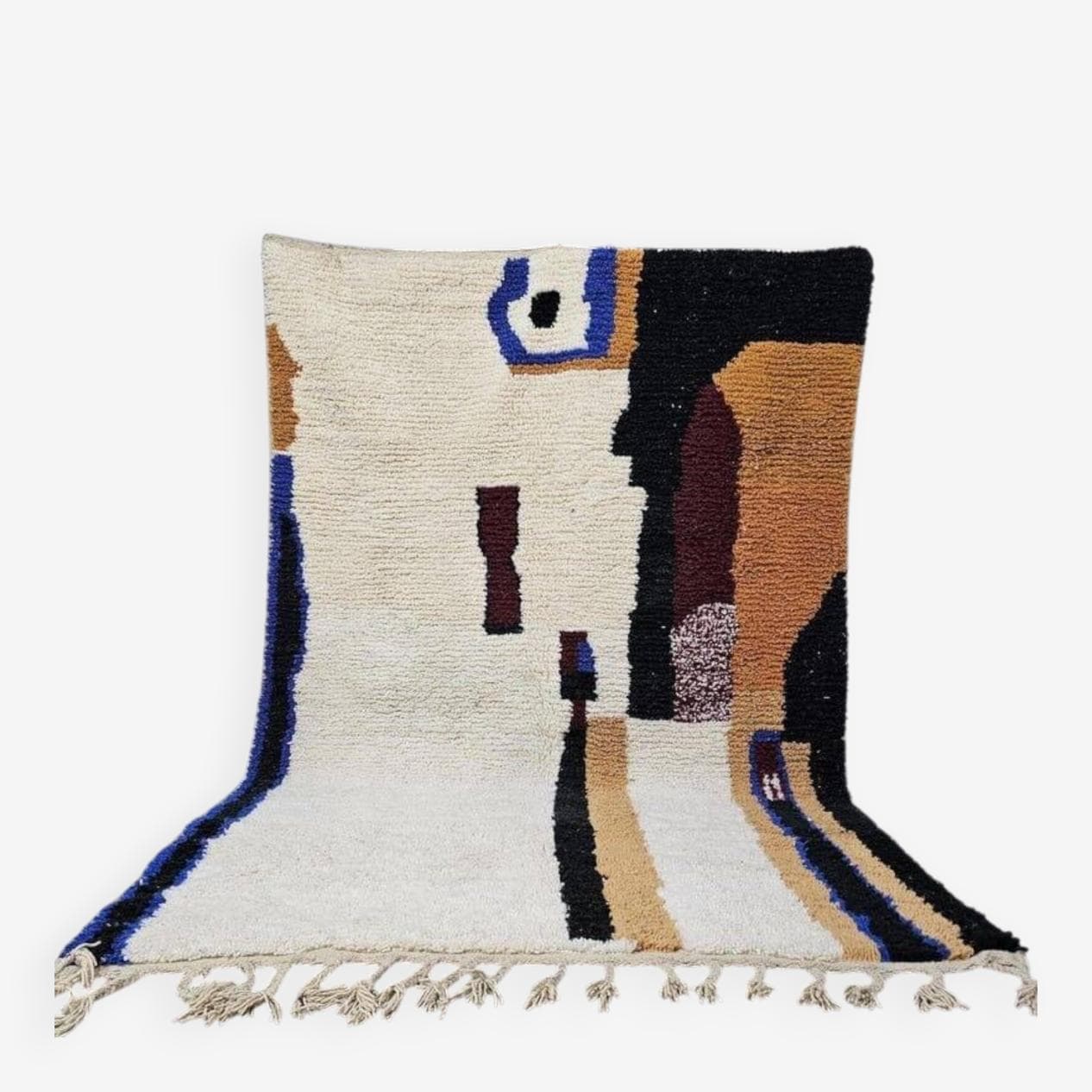 Handwoven rug 200x300 cm, wool, multicolour, Morocco - 207940