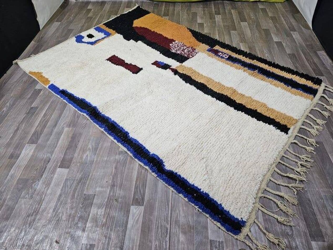 Handwoven rug 200x300 cm, wool, multicolour, Morocco - 207942