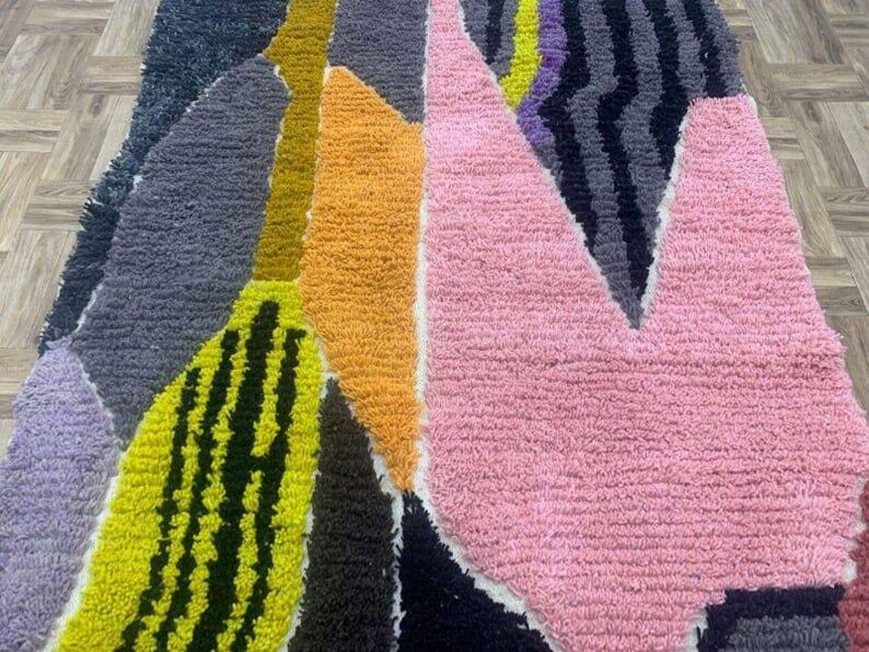 Ręcznie tkany dywan 200x300 cm, wełna, multikolor, Maroko - 207893