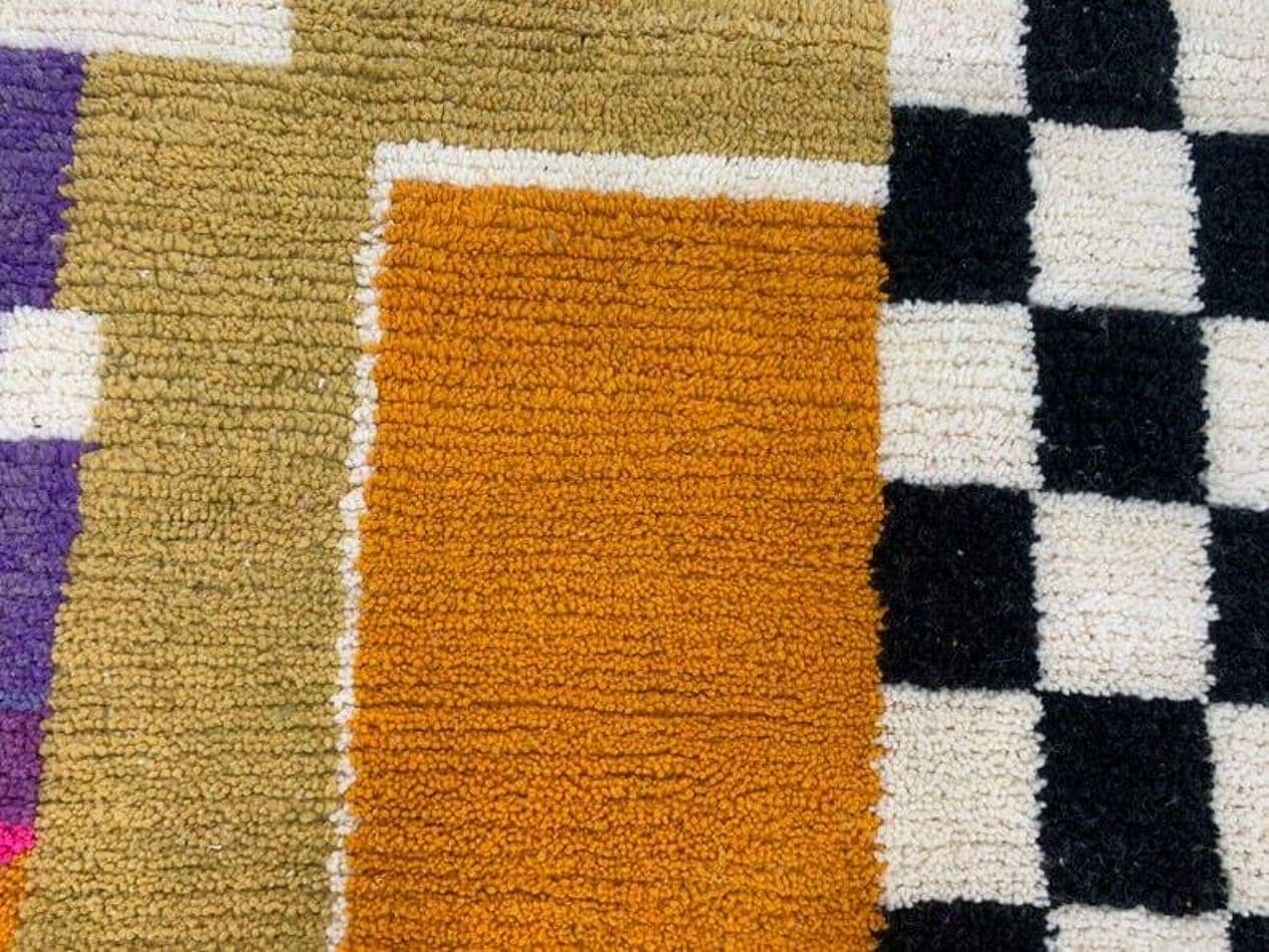 Ręcznie tkany dywan 200x300 cm, wełna, wielokolorowy, Maroko - 207880