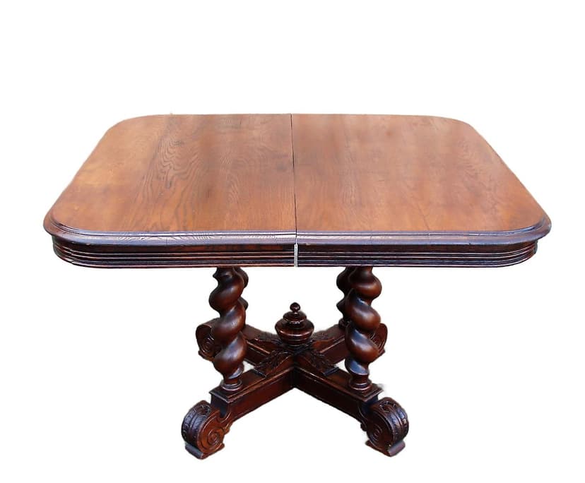 Stół prostokątny, dąb ciemnobrązowy, XIX w.