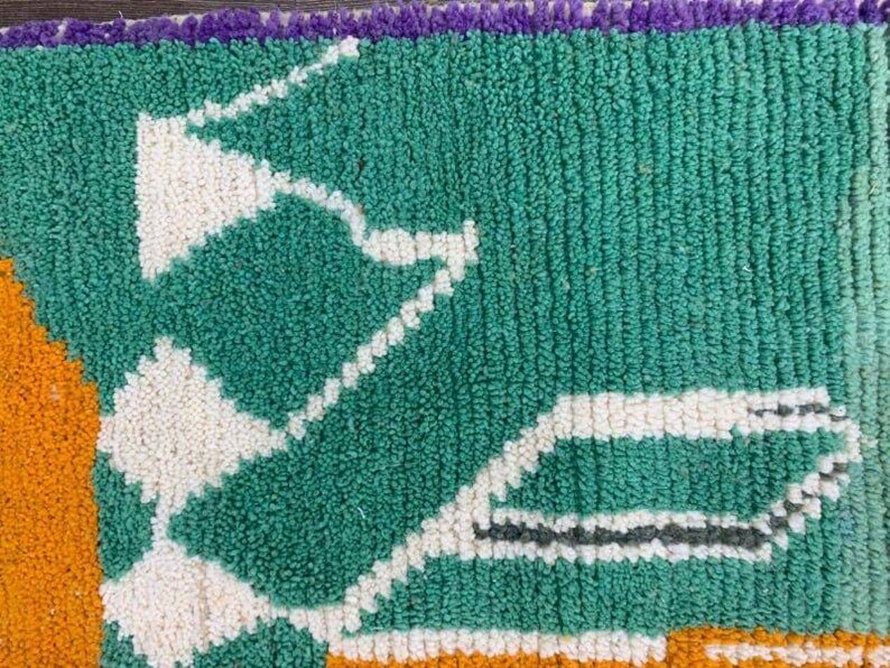 Ręcznie tkany dywan 150x250 cm, wełna, multikolor, Maroko - 207855