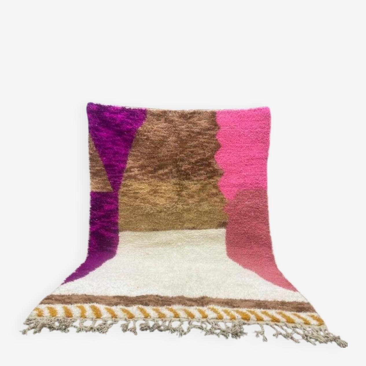 Ręcznie tkany dywan 150x250 cm, wełna, multikolor, Maroko - 207828