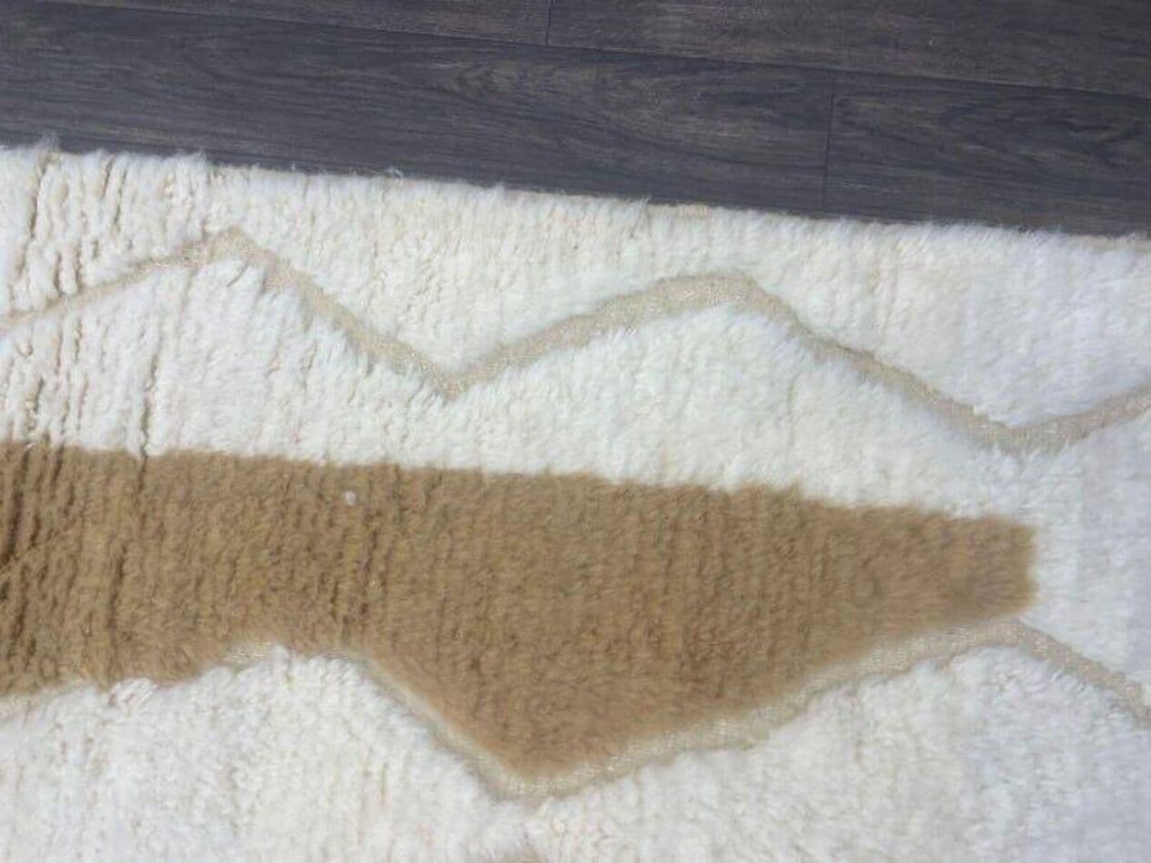 Ręcznie tkany dywan 140x260 cm, wełna, beżowy, Maroko - 207823