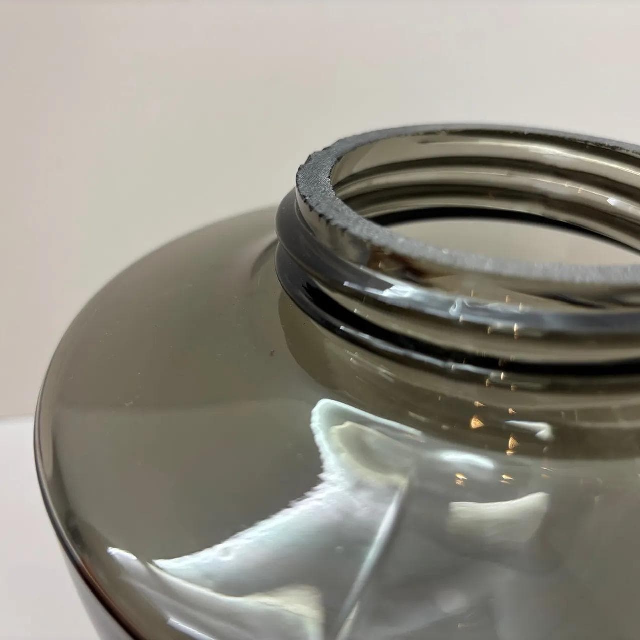 Orange Space Age Glass and Plastic Wall or Ceiling Lamp, Germany, 1970s - 15087