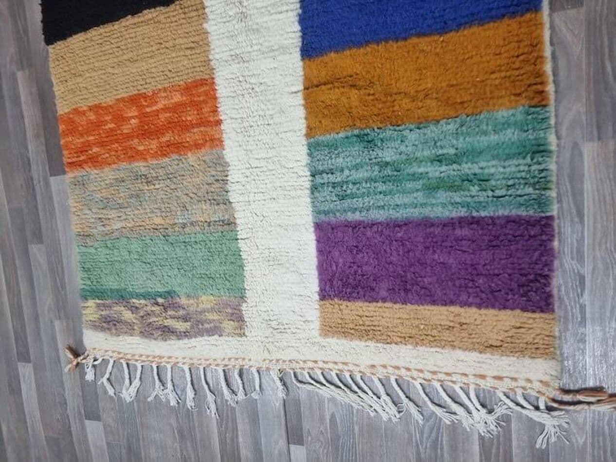 Handwoven rug 150x250 cm, wool, multicolor, Morocco - 207689