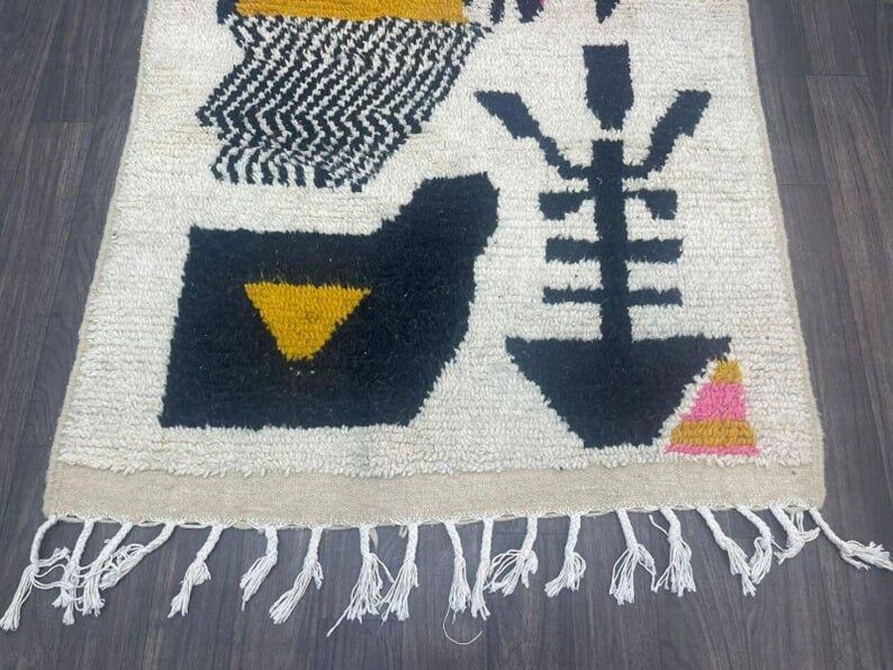 Ręcznie tkany dywan 150x260 cm, wełna, multikolor, Maroko - 207669