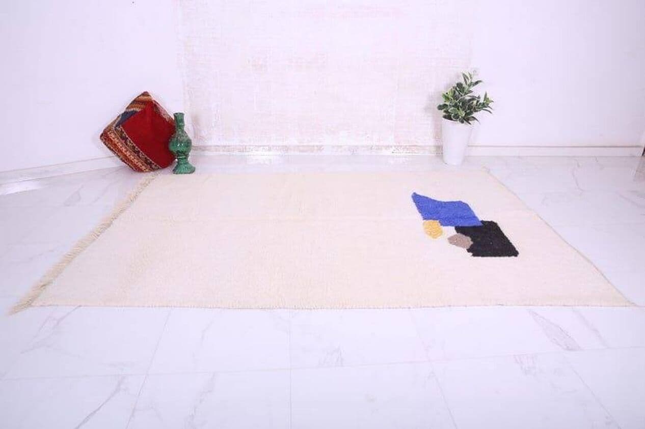 Handwoven rug 150x250 cm, wool, multicolour, Morocco - 207614