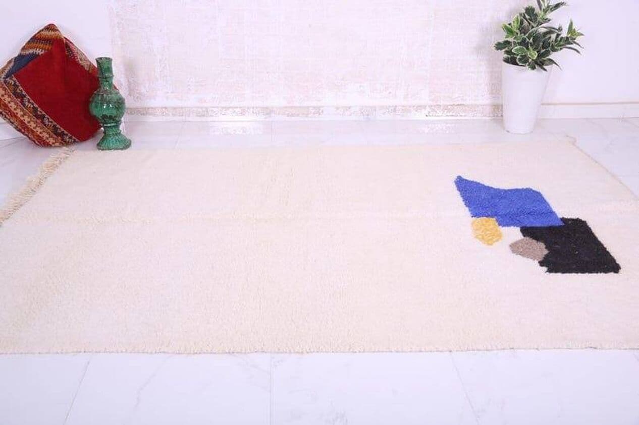 Handwoven rug 150x250 cm, wool, multicolour, Morocco - 207616