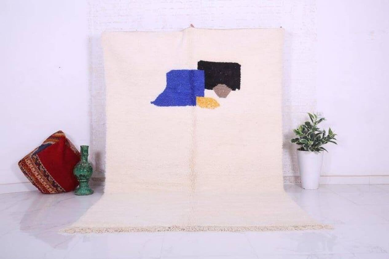 Handwoven rug 150x250 cm, wool, multicolour, Morocco - 207617