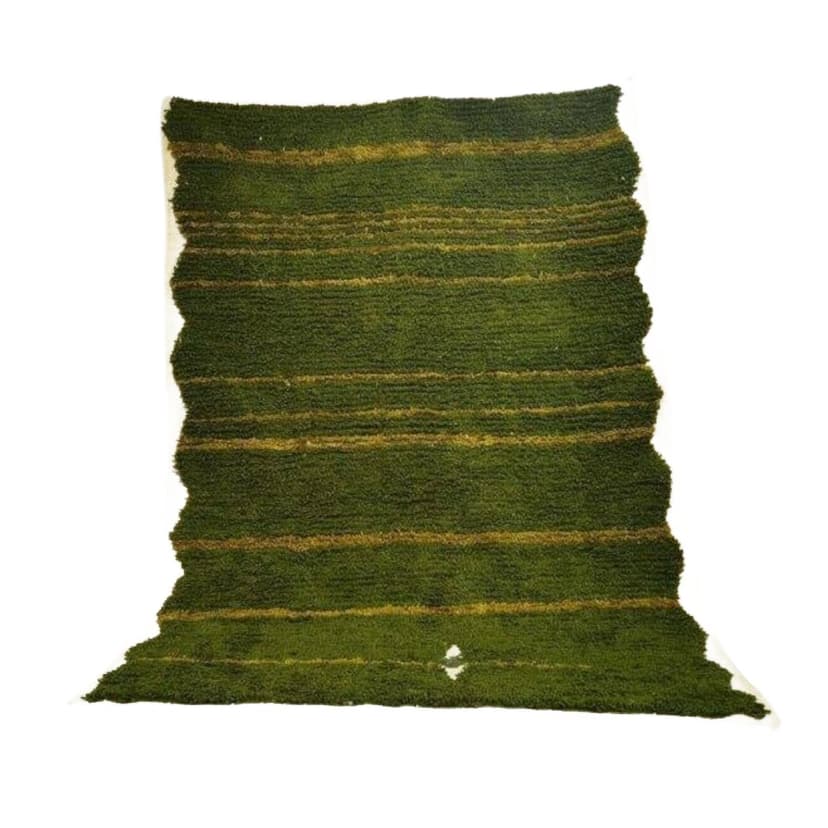 Handwoven rug 150x250 cm, wool, olive, Morocco