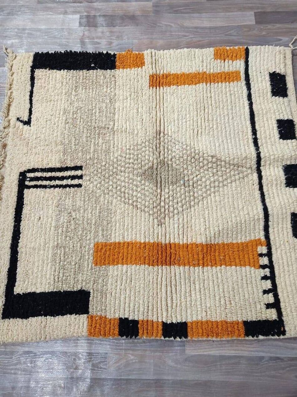 Handwoven rug 140x260 cm, wool, multicolor, Morocco - 209158