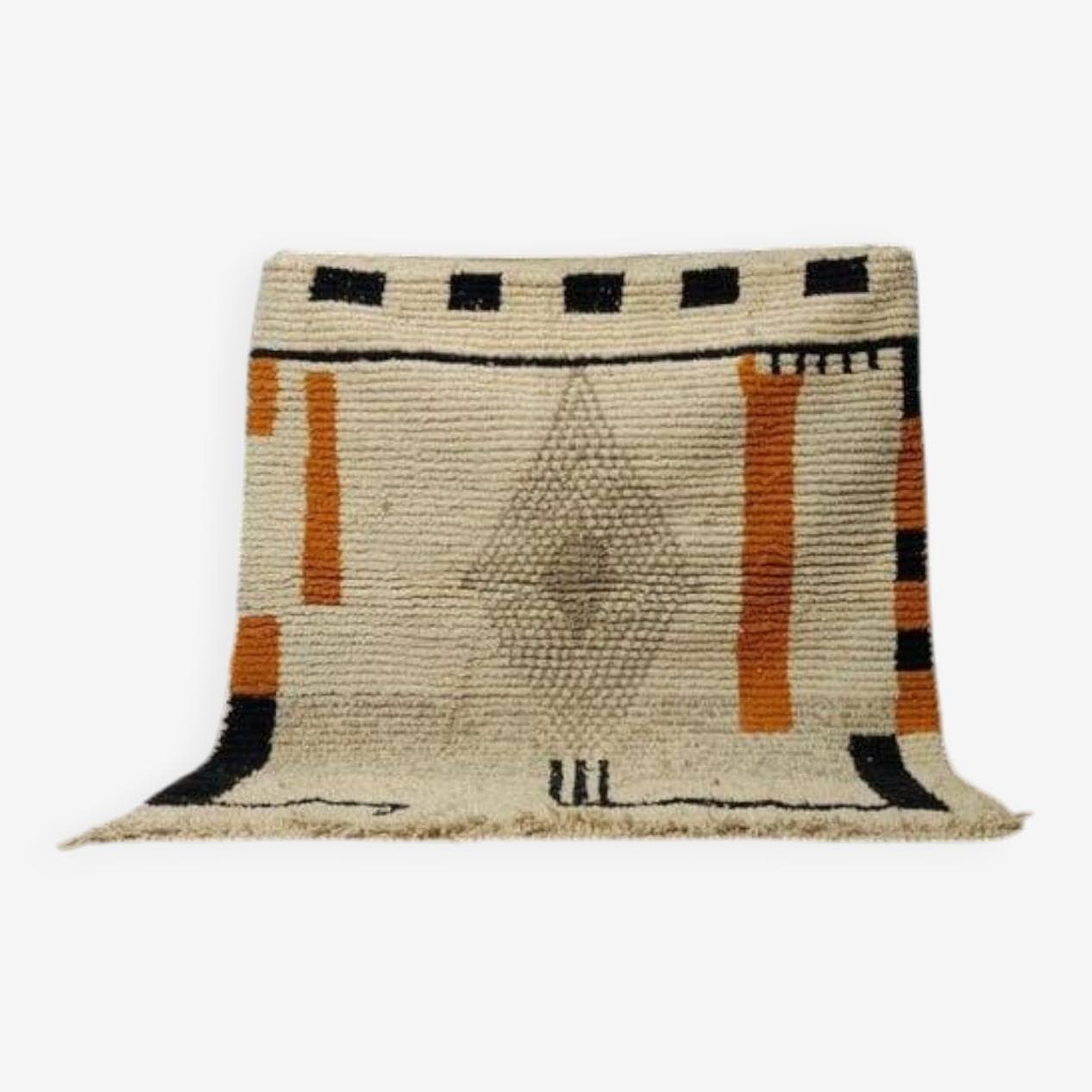 Handwoven rug 140x260 cm, wool, multicolor, Morocco - 209154