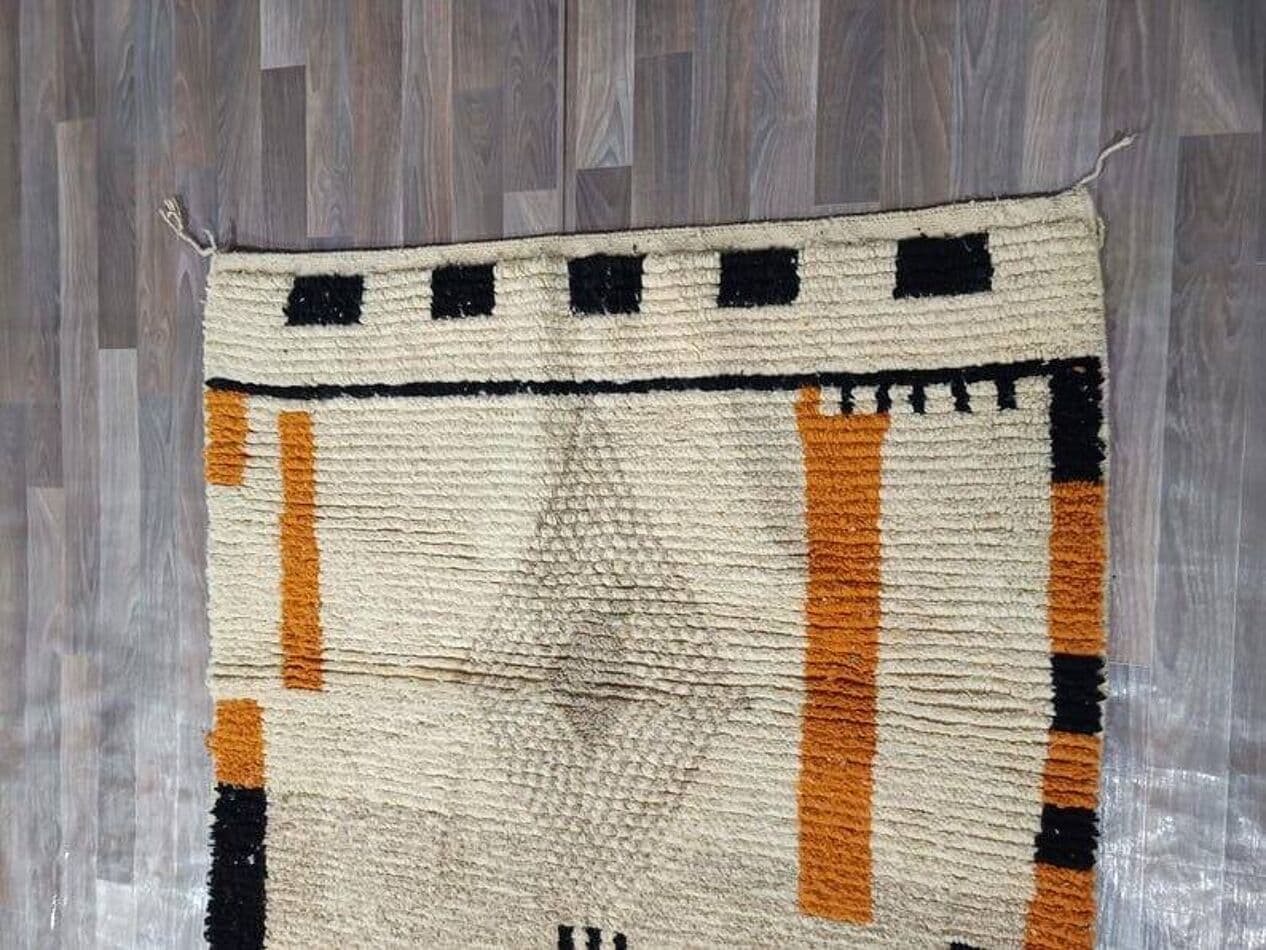 Handwoven rug 140x260 cm, wool, multicolor, Morocco - 209156