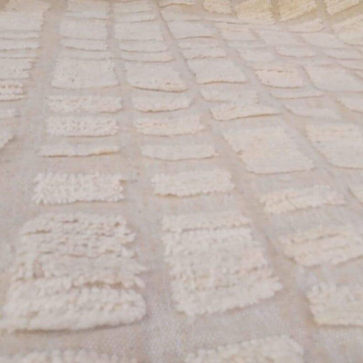 Handwoven rug 100x200 cm, wool, beige, Morocco - 209152