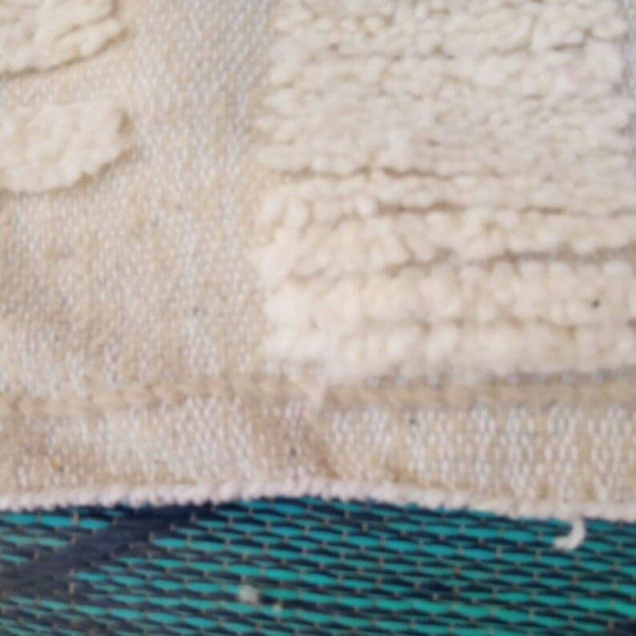 Handwoven rug 100x200 cm, wool, beige, Morocco - 209149