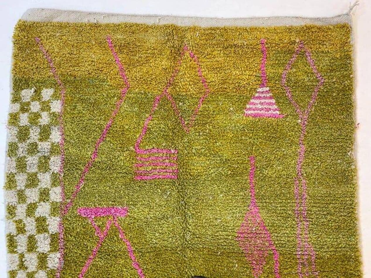 Handwoven rug 100x200 cm, wool, multicolor, Morocco - 209143