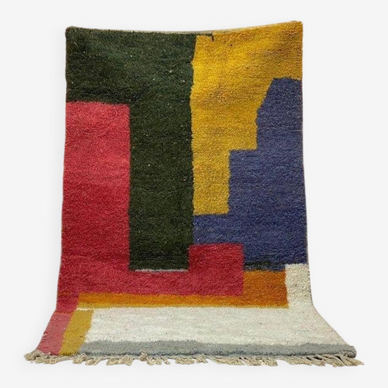 Handwoven rug 150x250 cm, wool, multicolor, Morocco - 209133