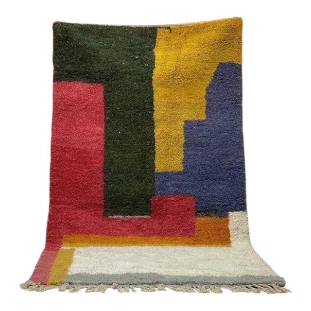 Handwoven rug 150x250 cm, wool, multicolor, Morocco - DIMENSION