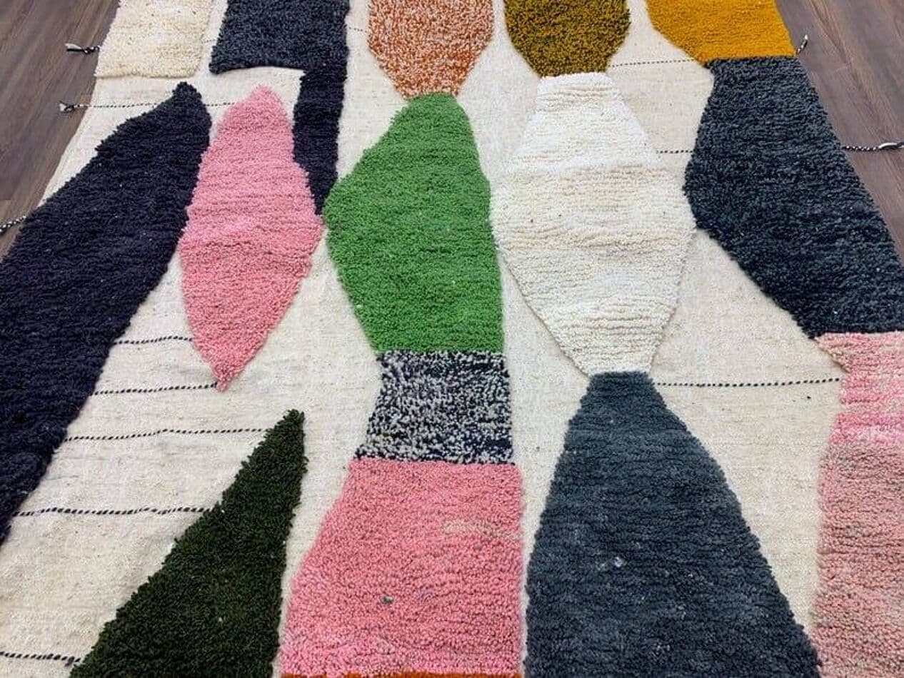 Handwoven rug 200x300 cm, wool, multicolour, Morocco - 209128